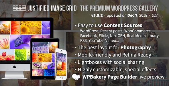 justified image grid - premium wordpress gallery nulled