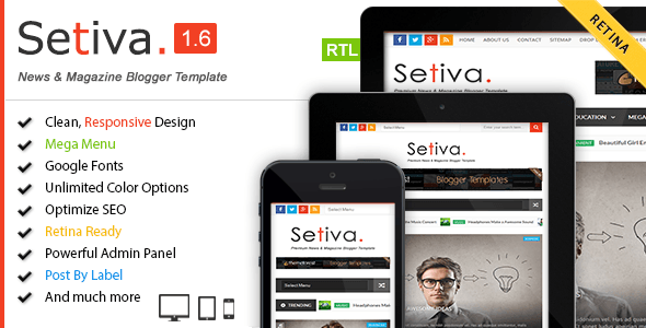 Setiva Blogger Template