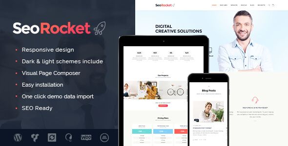 Seo Rocket v1.3 - Advertising & Marketing WordPress Theme