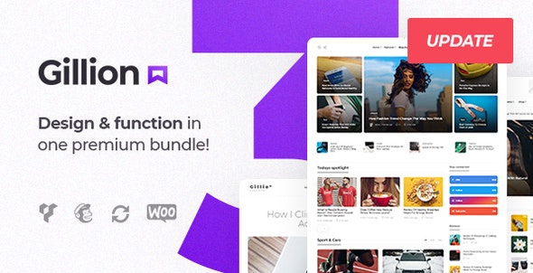 Gillion v3.7.4 Nulled - Multi-Concept Blog/Magazine & Shop WordPress AMP Theme