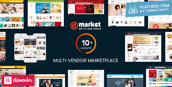 eMarket Nulled - Multi Vendor MarketPlace Elementor WordPress Theme