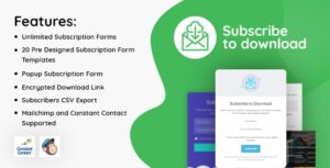 Subscribe to Download WordPress Plugin Free Download