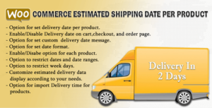 WooCommerce Estimated Shipping Date Per Product Nulled