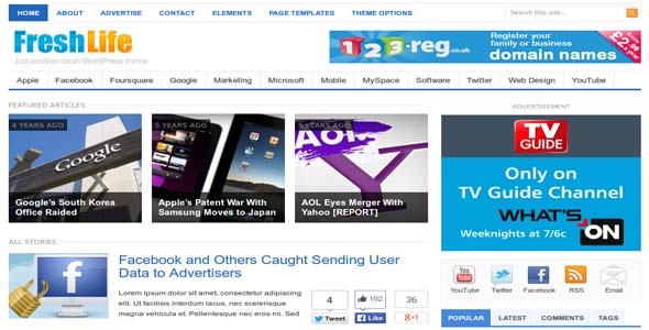 Download Freshlife - WordPress Blog/Magazine Theme
