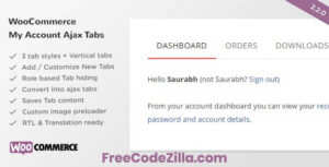 SS WooCommerce Myaccount Ajax Tabs Free Download