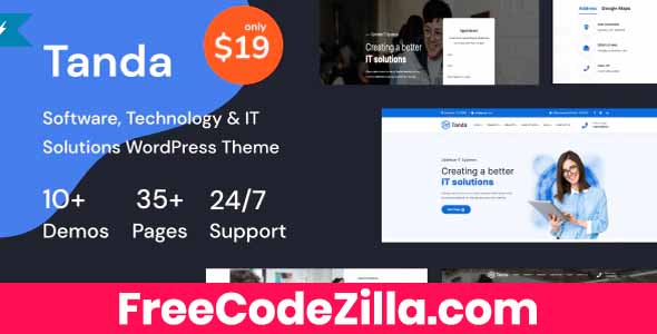 Tanda – Technology & IT Solutions WordPress Theme Free Download