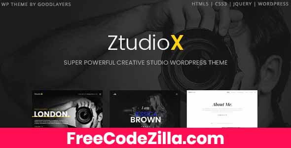Ztudio X – Photography WordPress Theme Free Download