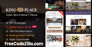 KingPlace v1.2.5 Nulled – Hotel Booking, Spa & Resort WordPress Theme