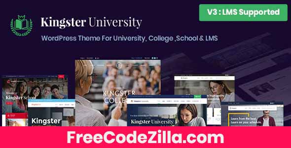 Kingster - LMS Education WordPress Theme Free Download