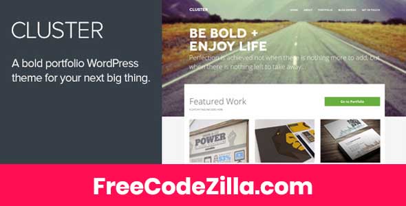 Cluster - A Bold Portfolio Wordpress Theme Free Download