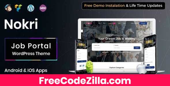 Nokri – Job Board WordPress Theme Free Download