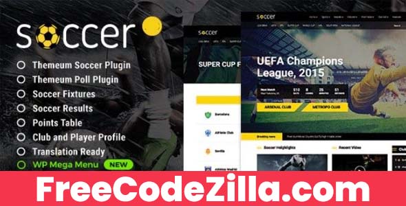 Soccer – Sport WordPress Theme Free Download