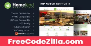Homeland Nulled – Responsive Real Estate Theme