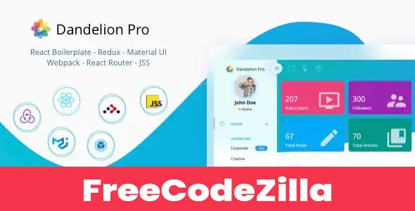 Dandelion Pro – React Admin Dashboard Template