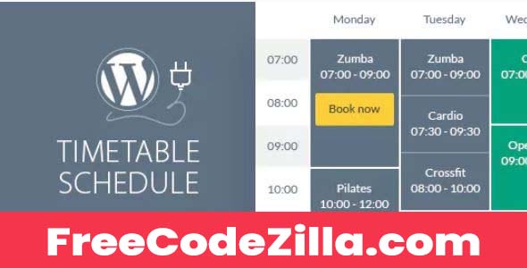 Timetable Responsive Schedule for WordPress