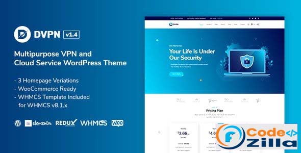 DVPN - Multipurpose VPN WordPress Theme Nulled