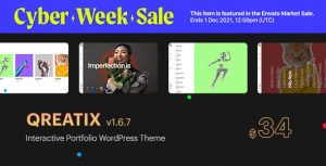 Qreatix Nulled v1.6.6 – Interactive Portfolio WordPress Theme