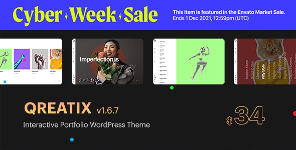 Qreatix Nulled v1.6.6 – Interactive Portfolio WordPress Theme