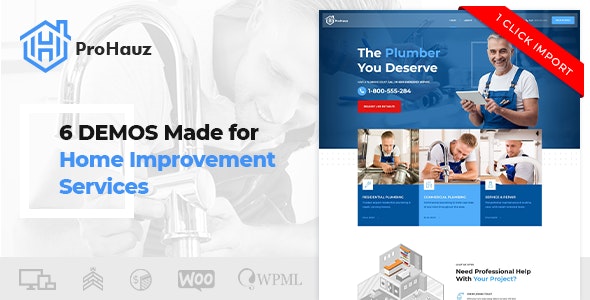 ProHauz 1.1.2 [Nulled] - Handyman & Plumber WordPress Theme